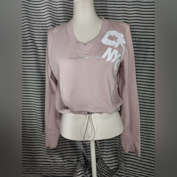 Calvin Klein Performance Womens Cinched Cropped Sweatshirt - Picture 8 of 11